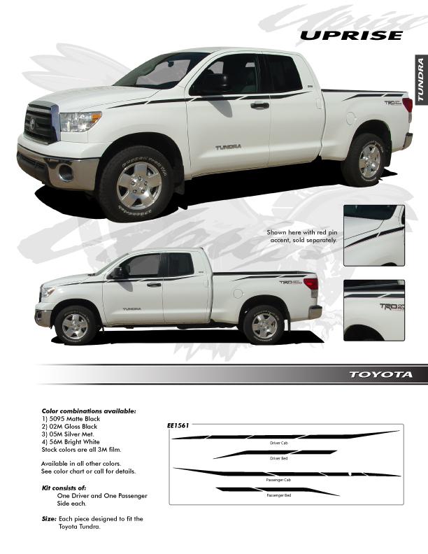 Uprise - toyota tundra * premium vinyl 8 year stripes graphics decals new