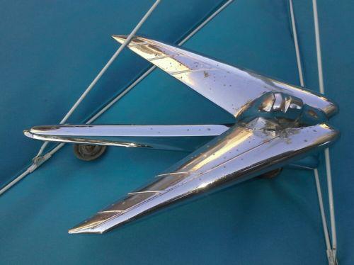 1952 nash nude winged woman chrome hood ornament mascot pinup ratrod 50's hotrod