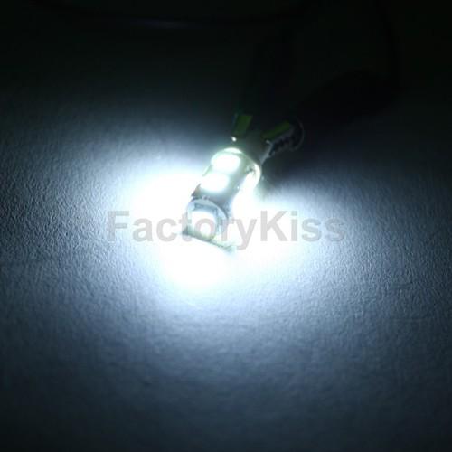 Fk auto 2x car bulbs t10 194 168 w5w 9-led smd white turn light #009