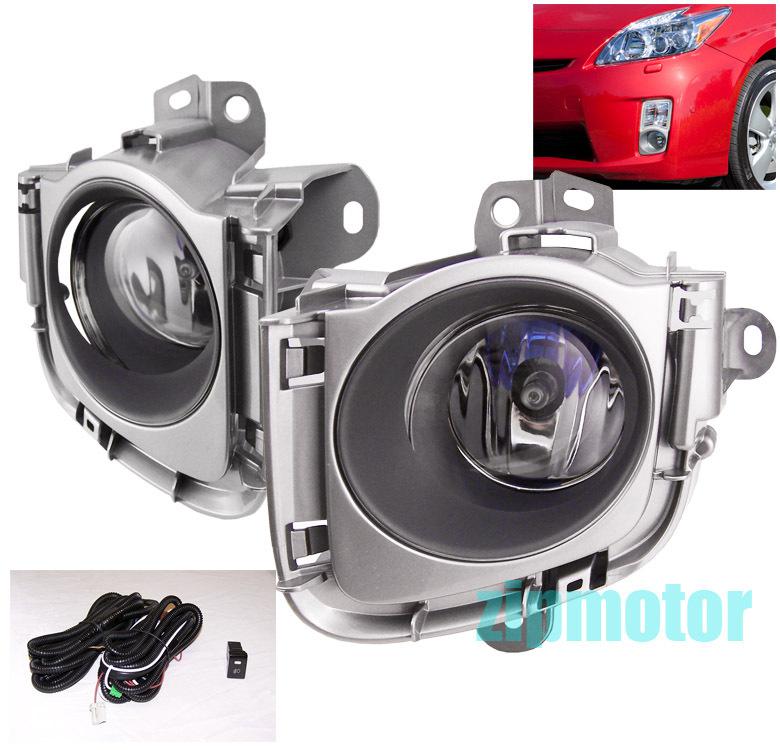 2010 2011 2012 toyota prius 4dr bumper driving jdm clear fog lights lamps+switch