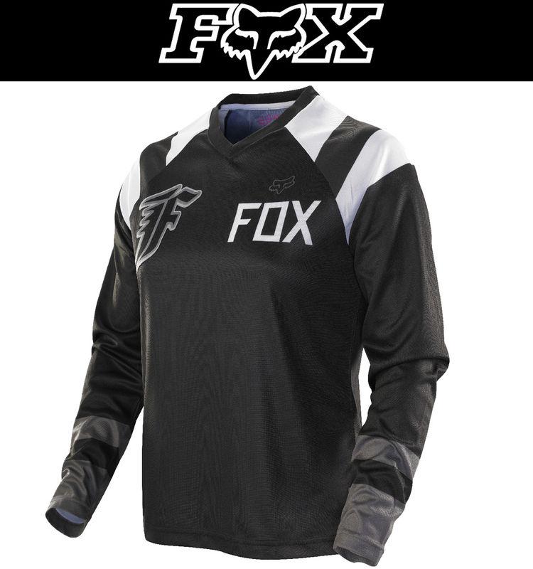 Fox racing womens switch rival black white dirt bike jersey motocross mx atv '14