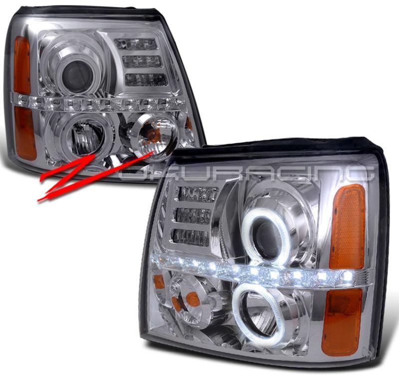2002-2006 cadillac escalade led halo projector headlights