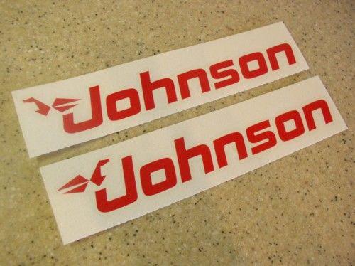 Johnson outboard motor decals 2-pak die-cut free ship + free fish decal!