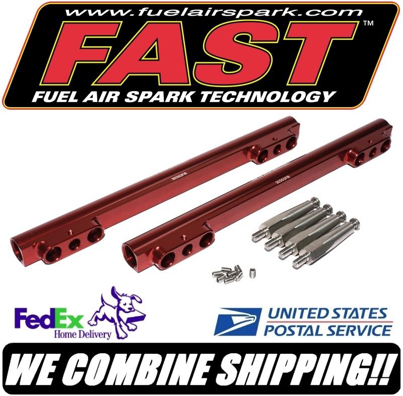 New fast sbc chevy fuel rail kit for f.a.s.t. 3012350 efi intake manifold #30350