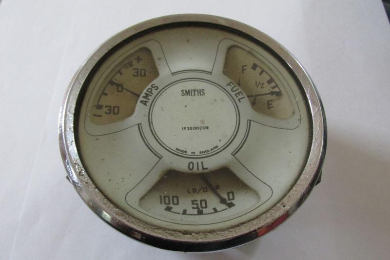 Rare smiths cluster gauge   amp / fuel / oil  ip3200/09  morgan