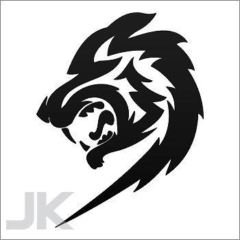 Decal stickers lion lions angry attack open mouth jungle wild cat 0502 ag92x