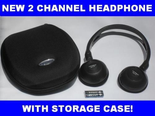 Audiovox rosen alpine wireless dvd headphones & case!