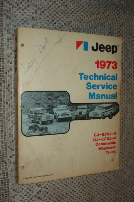 1973 jeep cherokee cj and more service manual original shop book rare