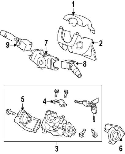 Honda oem 39730ta0a01 steering column-immobilizer unit