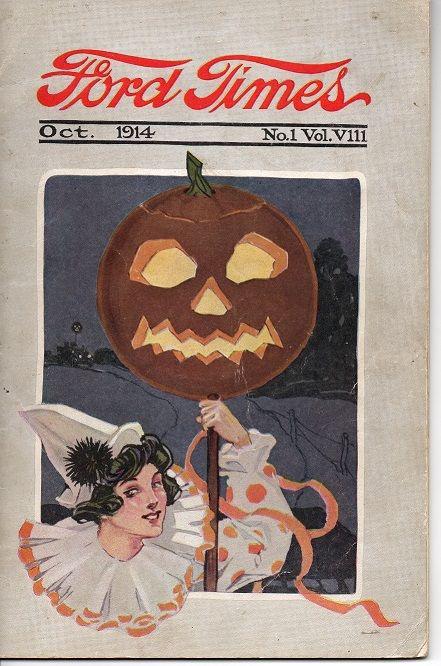 Halloween october 1915 ford times factory newsletter magazine advertising ~ vgc