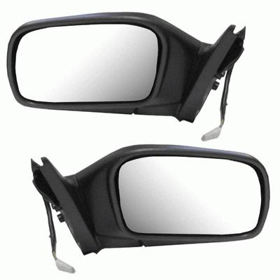 Black power side view door mirror assembly pair set driver passenger left+right