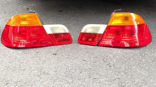 Bmw red/amber tail light set 99-03 bmw e46 3-series 2dr