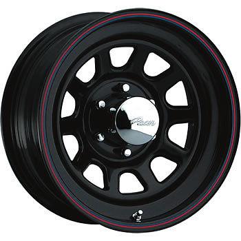 16x8 black pacer black daytona wheels 5x135 +12 ford f-150