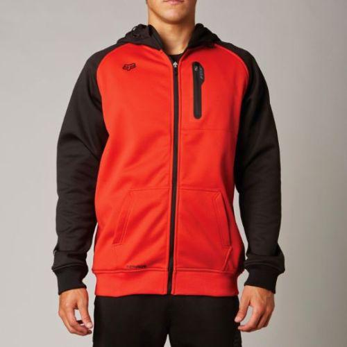 Fox racing restriction mens zip up hoody flame red/black