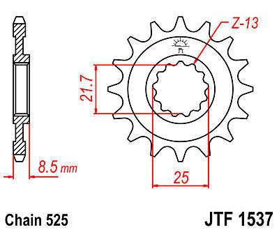 Jt sprocket front 15t steel fits kawasaki zr1000 daf/dbf/dcf (z1000) 2010-2012