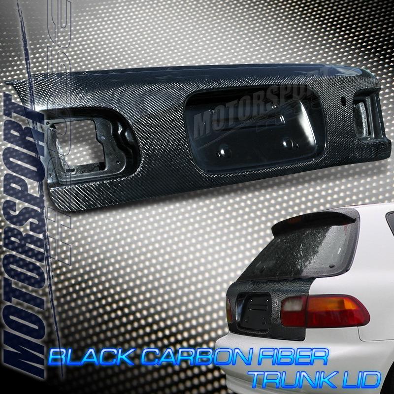 Honda civic 3drs sport jdm real a+ carbon fiber cf trunk lid upgrade cover set