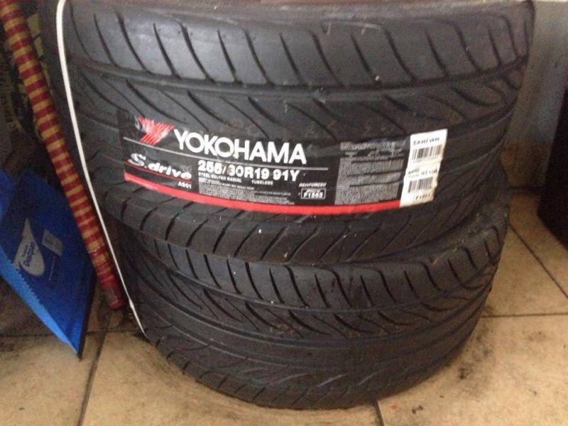 Yokohama s.drive two tires 255/30/19 brand new set race left right 91y radial