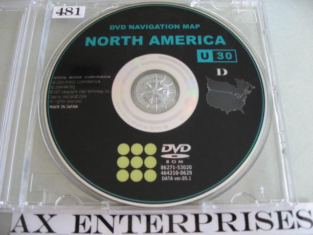 2006 2007 toyota 4runner sr5 ltd gen 4 navigation dvd # u30 map version 05.1