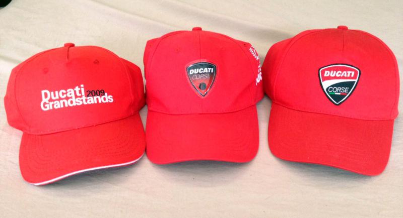 Ducati hats...lot of 3...new