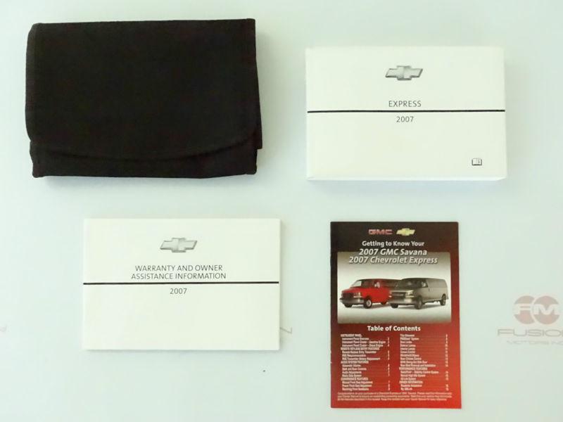 2007 chevrolet express owners manual set with case 