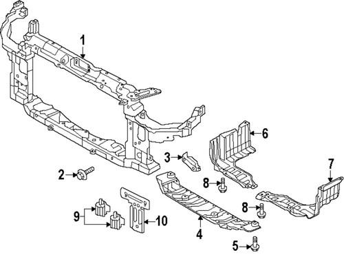 Hyundai oem 291103y000 radiator support-front shield