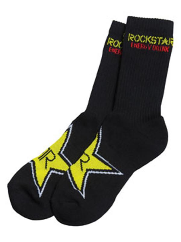 New msr rockstar crew adult socks, black, us-6-9