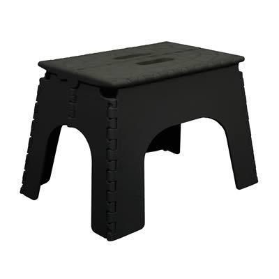 B & r plastics ez foldz stool black 12" 104-6bk