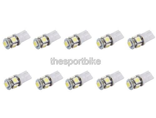 10 x t10 194 168 2825 5smd led white bright car lapm dome light bulbs brand new