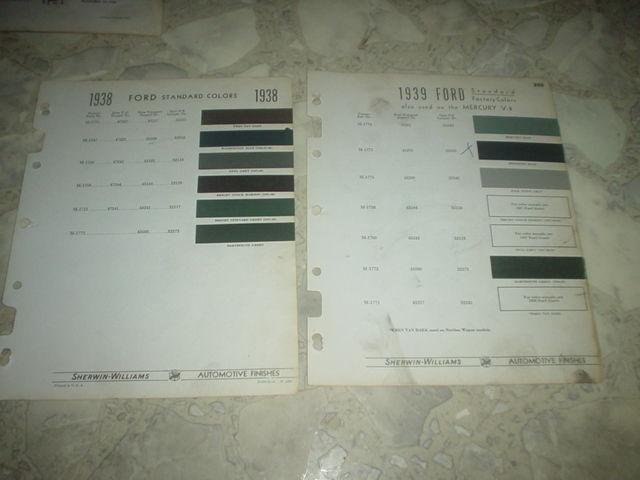  1938 1939  ford deluxe fordor todor cabriolet v8 paint chips rare