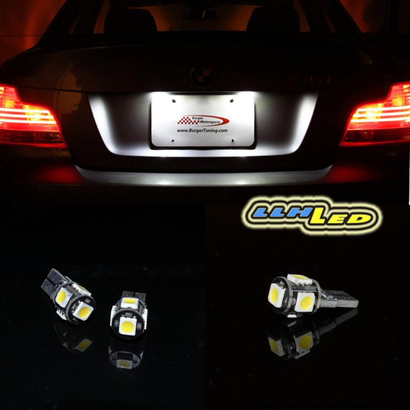 1 pairs194/168/t10/921 super white 5 smd led license plate light bulb  canbus 