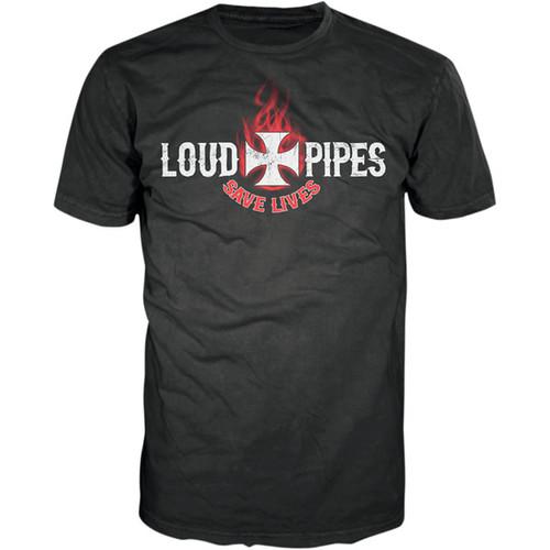 Lethal threat loud pipes save lives t-shirt black