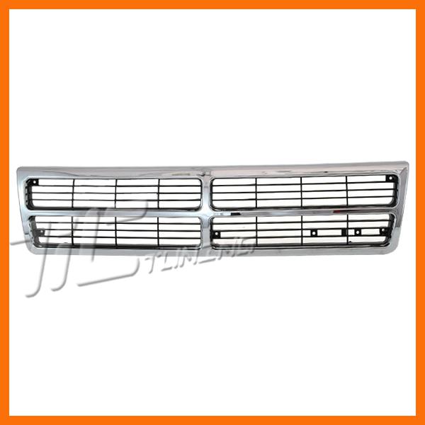 91-95 dodge caravan chrome frame black insert front plastic grille front