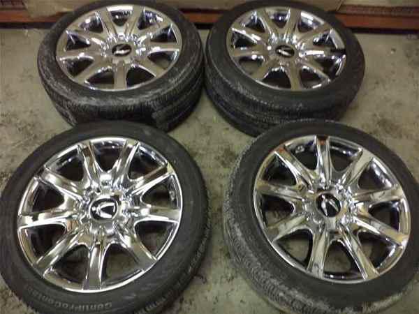 11 12 hyundai equus set of 4 alloy wheels & tires oem