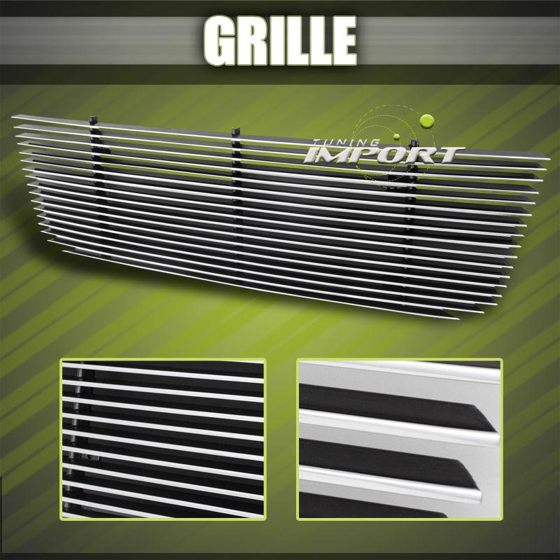 Gmc 01-04 no cut overlay billet chrome black front grille insert replacement set