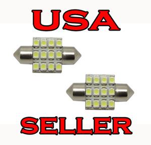 Led pair de3175 31mm led interior dome festoon  bulbs hyper white *usa seler*