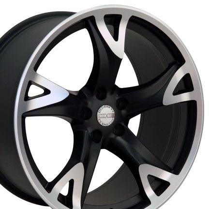 Single 20" 370z style replica wheel matte black machined face 20x8.5 fits nissan