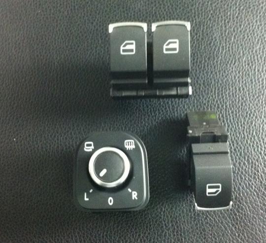 3pcs oem set chrome switch window control fit for vw golf  gti r32 (2 doors)