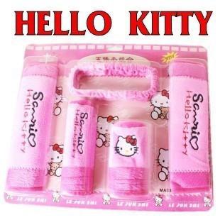 1 set of 5 pc hello kitty auto little accessory cover