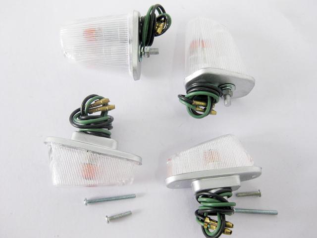 Honda c100 ca100 c102 c105 winker turn signal set 4 pcs."clear lens"