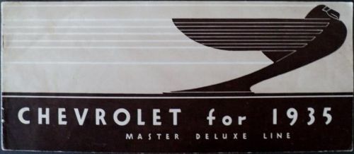 1935 chevrolet sales brochure non color master deluxe line coach sedan coupe