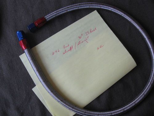 One used stainless  6 an hose straight by straight fittings by 30&#034; long