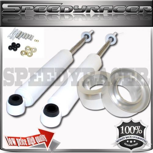 2&#034; aluminum silver spacer lift and shocks for 94-11 2wd dodge ram 1500 2500 3500