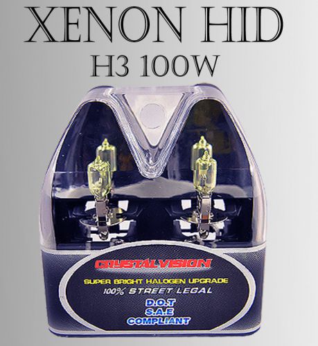 Icbeamer h3 m-box 100w pair 12v fog light xenon halogen upgrade direct xc2546