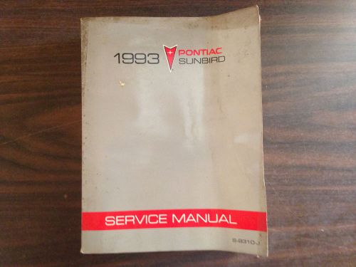 1993 pontiac sunbird service manual -- s-9310-j