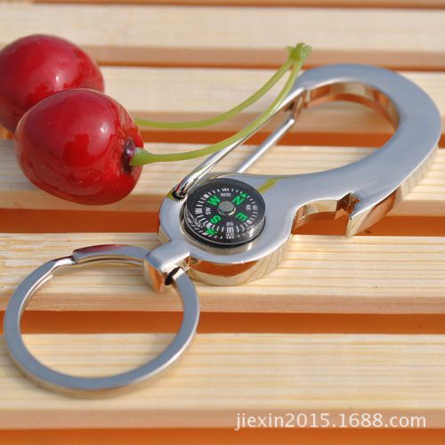 New  car keyring key chain compass directional key ring keychains bag key chain