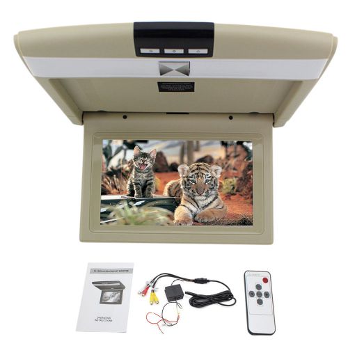 New 9-inch flip down overhead hd led roof mount monitor multi-languages display