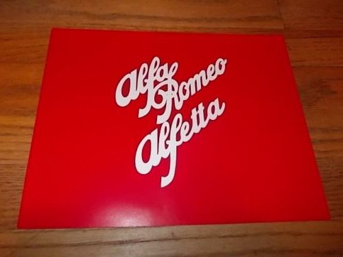 Alfa romeo alfetta sedan original period sales brochure