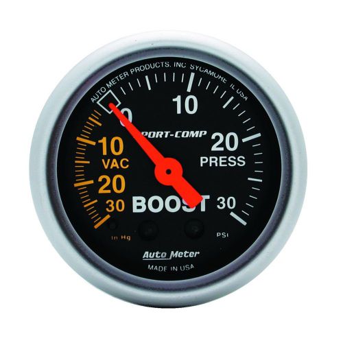 Auto meter 3303 sport-comp; mechanical boost/vacuum gauge