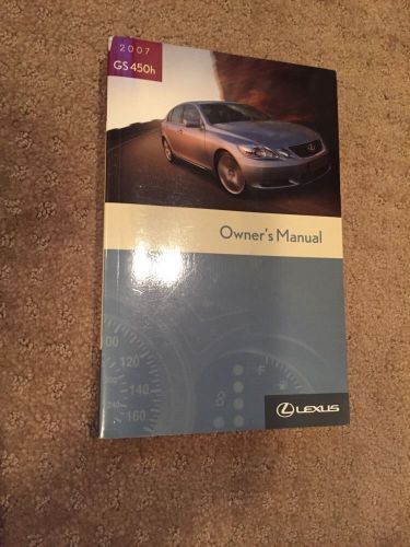 07 2007 lexus gs 450h gs450h owners owner&#039;s manual book oem