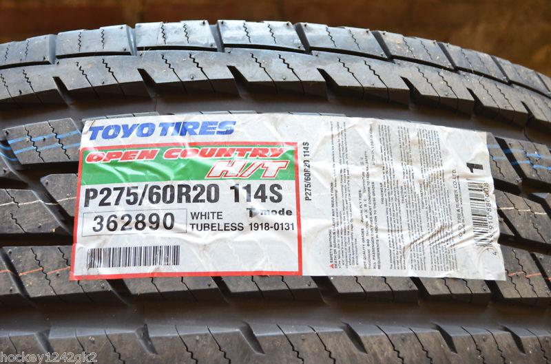 4 new 275 60 20 toyo open country h/t tires